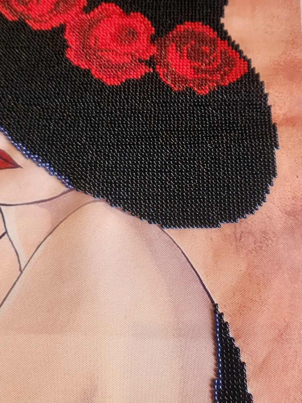 Black Wide-Brim Hat with Red Rose Trim - Women Accessories